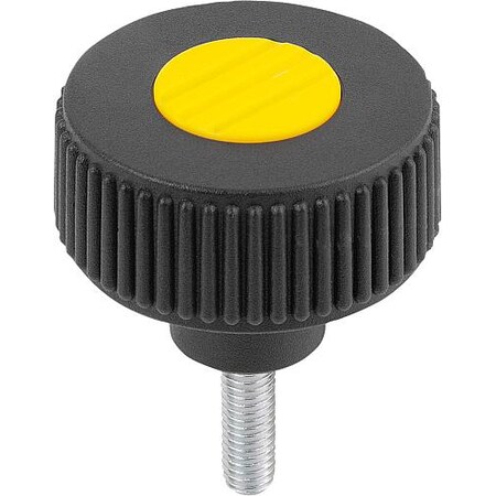 Kipp Knurled Wheels components in steel, external thread, Style L, metric K0260.51067X20